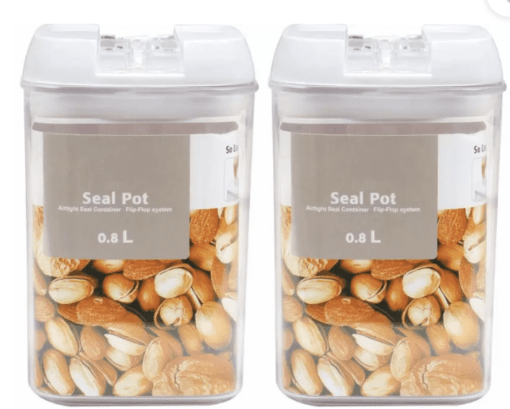 SKYFUN Plastic Grocery Container - 800 ml  (Pack of 2, Clear) - Image 2